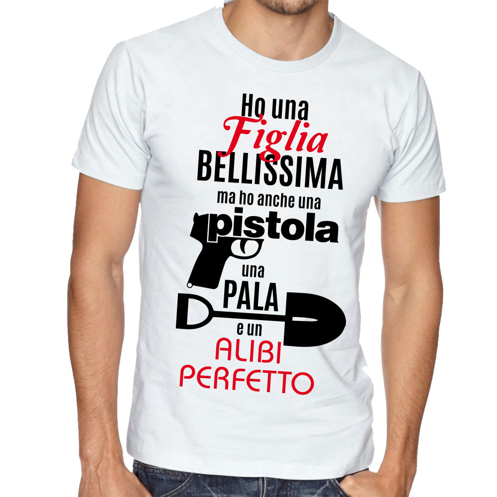 Tshirt Papà idea regalo figlia bellissima maglietta figa
